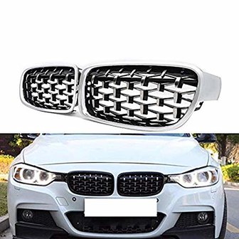 BMW F30 G20 look grille zwart of zilver