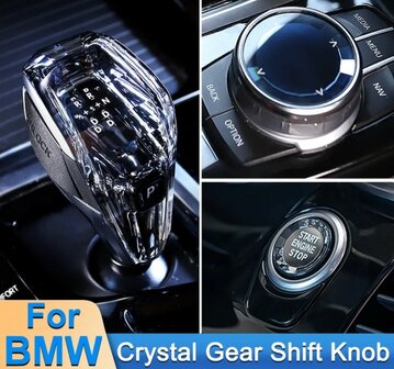 BMW F30 G20 F10 X5 F20 crystal pook met I drive button en start stop knop