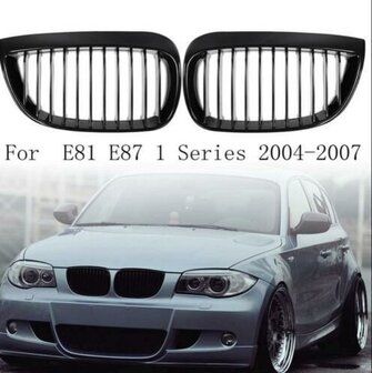 BMW E87 grille glans zwart pre facelift