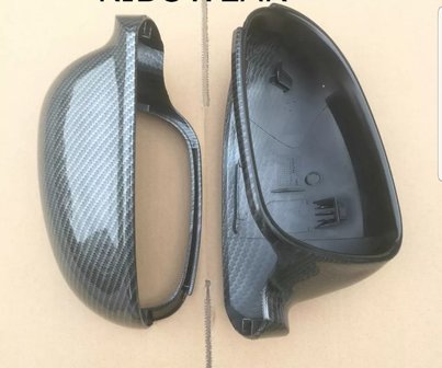 Spiegelkappen carbon voor volkswagen golf 5