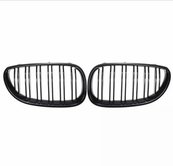 BMW E60 dual slat glans zwarte grille