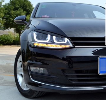 VW golf 7 eyebrow set zwart of wit of carbon