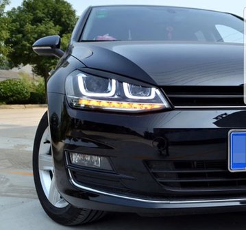 VW golf 7 eyebrow set zwart of wit of carbon