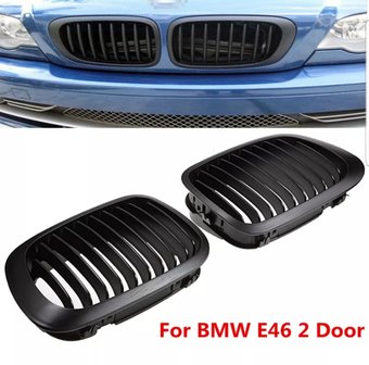 BMW E46 grille mat zwart coupe 