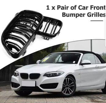 BMW F22 mat zwarte grille M look