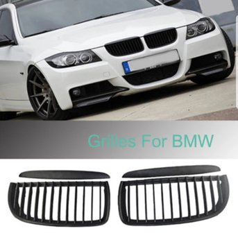 BMW E90 mat zwarte grille pre facelift