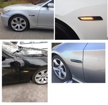 BMW E60 E90 zijknipperlichten F10 look 3 kleuren