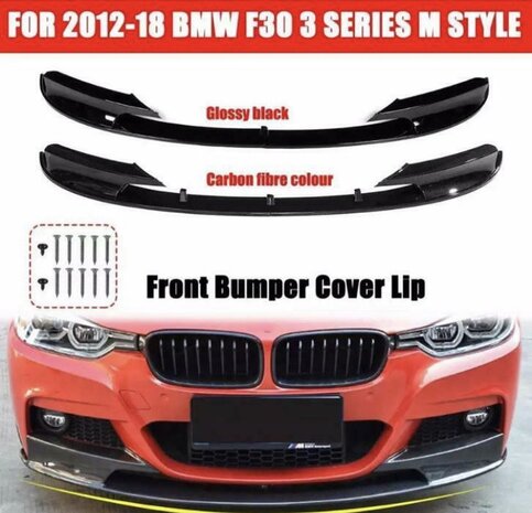 BMW F30 Carbon lip, splitters in 3 kleuren leverbaar