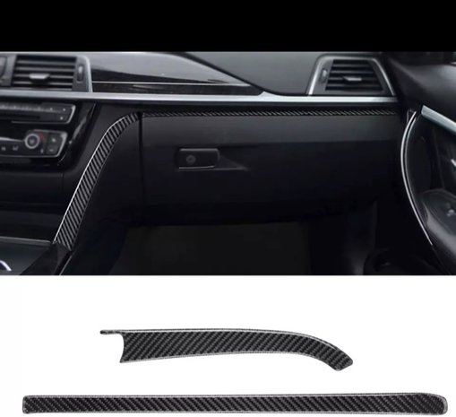 BMW F30 carbon Dash trim 2 stuks