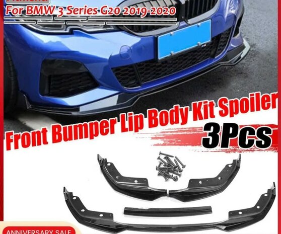 BMW G20 spoiler lip carbon. 3 delig