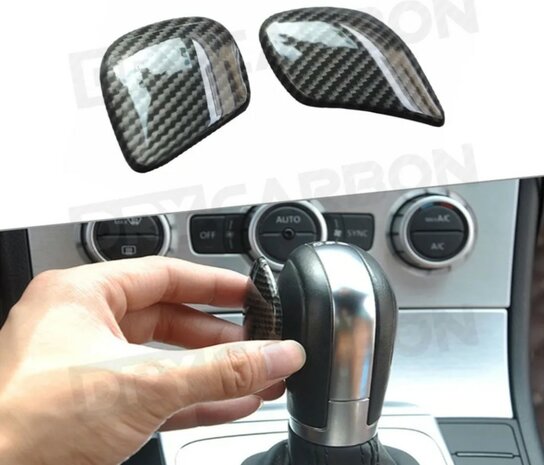 VW polo golf 7 pook trims zilver of carbon 2 stuks