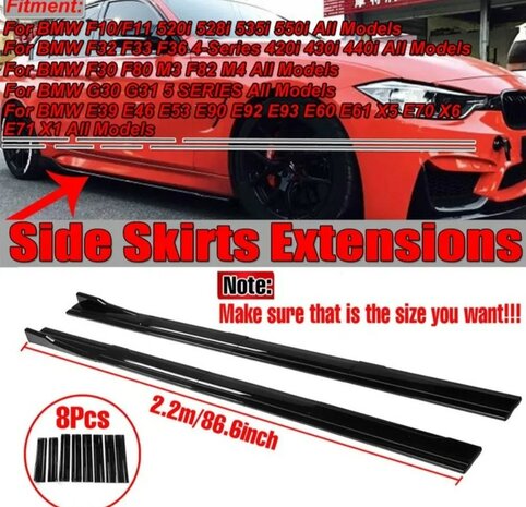 BMW F30 F10 side skirt extensions
