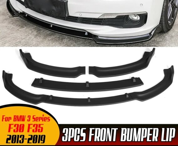 BMW F30 F32 spoiler lip glans zwart of carbon