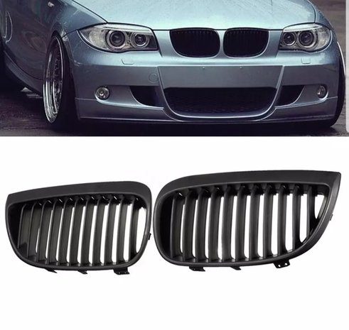 BMW E87 mat zwarte grille pre facelift 2004-2007